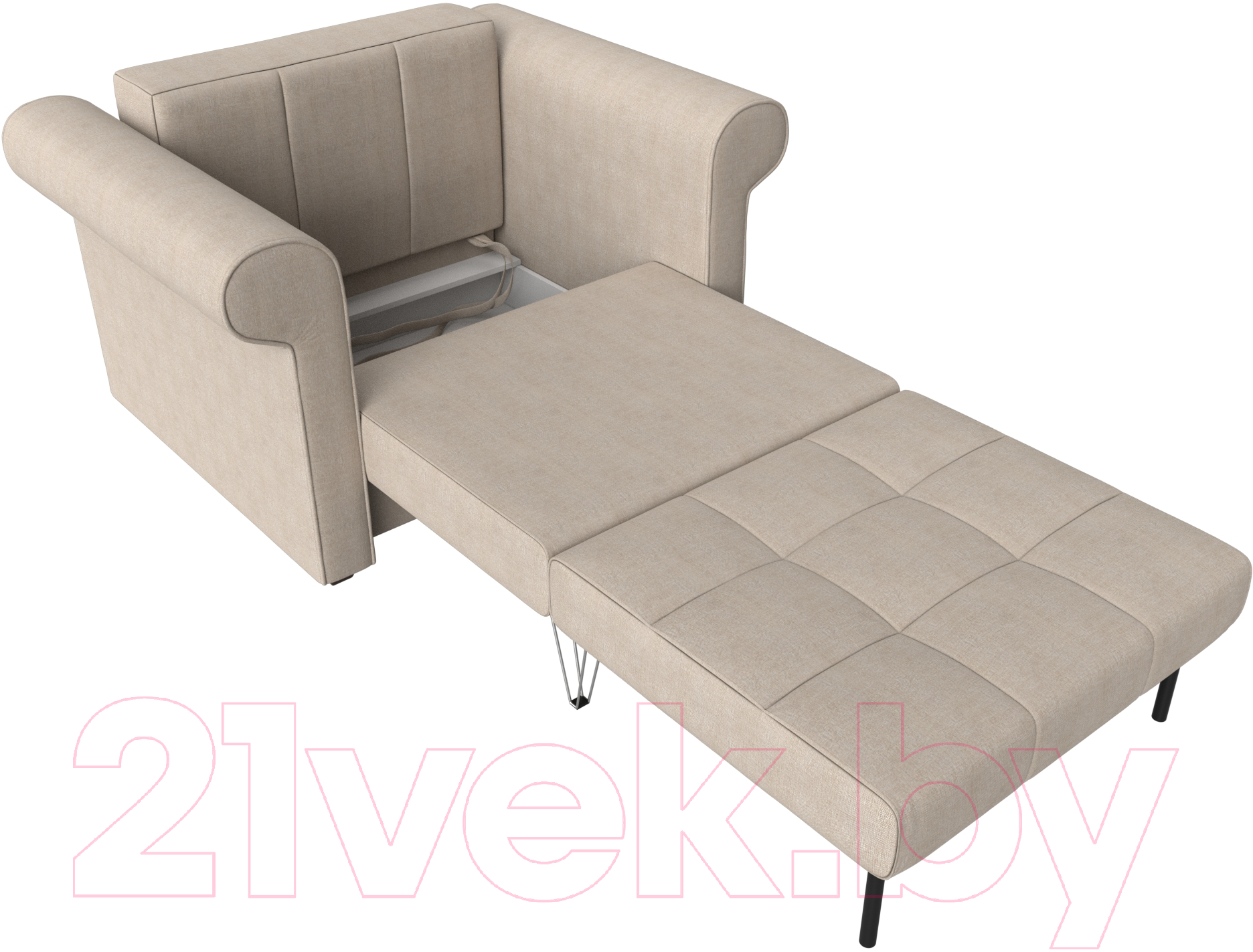 Кресло-кровать Mebelico Берли / 101287 (рогожка, бежевый)