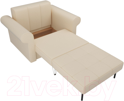 Кресло-кровать Лига Диванов Берли / 101290 (экокожа, бежевый)