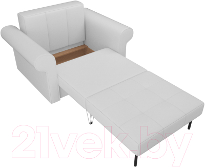 Кресло-кровать Лига Диванов Берли / 101291 (экокожа, белый)