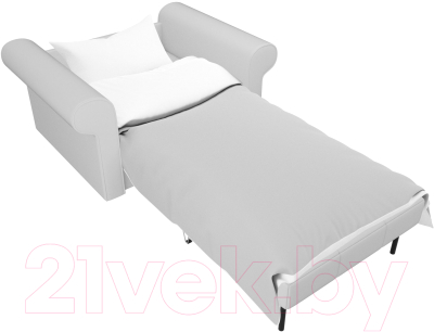 Кресло-кровать Лига Диванов Берли / 101291 (экокожа, белый)