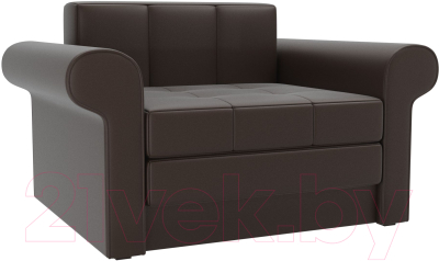 Кресло-кровать Лига Диванов Берли / 101292 (экокожа, коричневый)