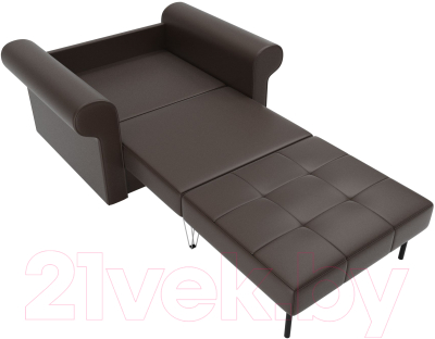 Кресло-кровать Лига Диванов Берли / 101292 (экокожа, коричневый)