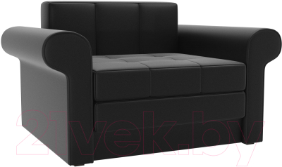 Кресло-кровать Лига Диванов Берли / 101293 (экокожа, черный)