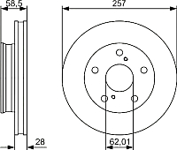 Тормозной диск Bosch 0986479R53