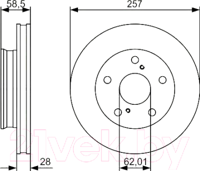 

Тормозной диск Bosch, 0986479R53