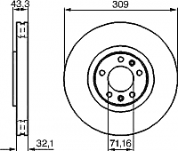 Тормозной диск Bosch 0986479027 - 