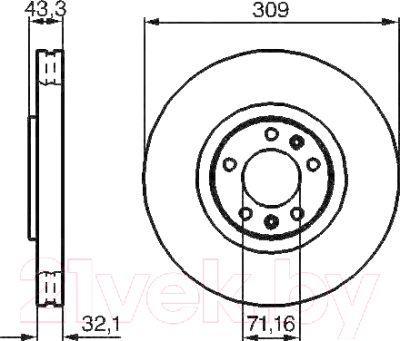 Тормозной диск Bosch 0986479027