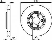Тормозной диск Bosch 0986478778