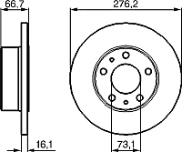 Тормозной диск Bosch 0986479163 - 