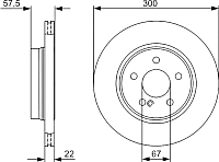 Тормозной диск Bosch 0986479411