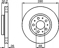 Тормозной диск Bosch 0986478603 - 