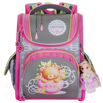 Школьный рюкзак Across ACR19-195-07 (розовый/серый)