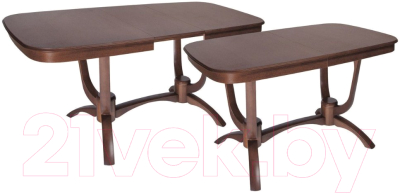 Обеденный стол ТехКомПро Камелия 1300 (дуб/тон орех)