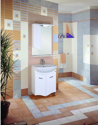 Шкаф с зеркалом для ванной Onika Лайн 58.01 L (205819)