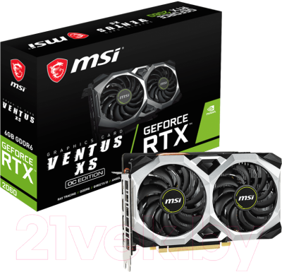 Видеокарта MSI RTX 2060 Ventus XS 6G OC