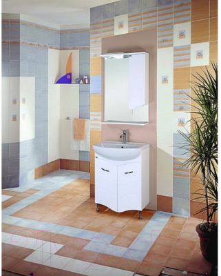 Шкаф с зеркалом для ванной Onika Лайн 58.01 R (205820)