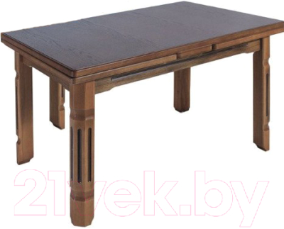 Обеденный стол ТехКомПро Рим ножка квадратная 80x120-170/220x75 (дуб/тон орех)