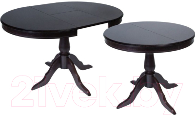 Обеденный стол ТехКомПро Эдельвейс К 1100x1100(1500)x750 (дуб/венге)