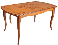 Обеденный стол ТехКомПро Азалия 1400 c рисунком №2 тип А (бук/тон 5/патина) - 