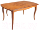 Обеденный стол ТехКомПро Азалия 1400 c рисунком №2 тип А (бук/тон 5/патина) - 