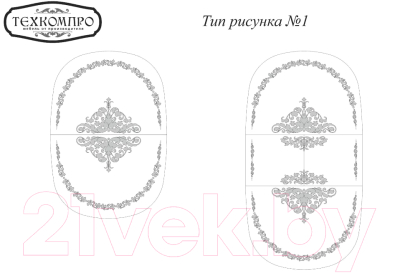 Обеденный стол ТехКомПро Лекс 1 с рисунком №1 (бук/тон 1/золотая патина)