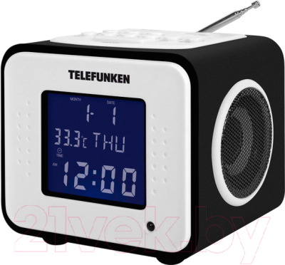 Радиочасы Telefunken TF-1575U (черное дерево)