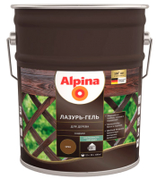 Защитно-декоративный состав Alpina Лазурь-гель (10л, орех) - 