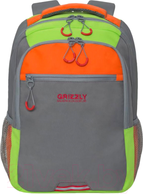 Рюкзак Grizzly RU-922-3 (серый/оранжевый)