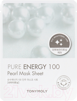 

Маска для лица тканевая Tony Moly, Pureness 100 Pearl Mask Sheet
