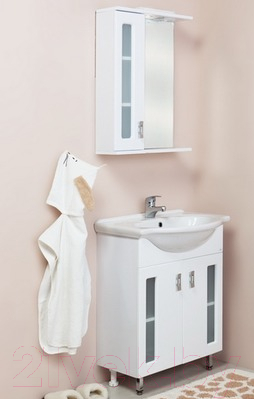 Шкаф с зеркалом для ванной Onika Кристалл 67.02 L (206705)