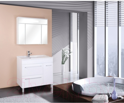 Шкаф с зеркалом для ванной Onika Сигма 90.01 (209014)