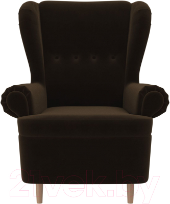 Кресло мягкое Mebelico Торин / 100924 (велюр, коричневый)