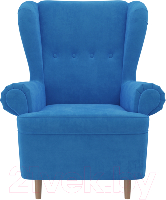 Кресло мягкое Mebelico Торин / 100926 (велюр, синий)