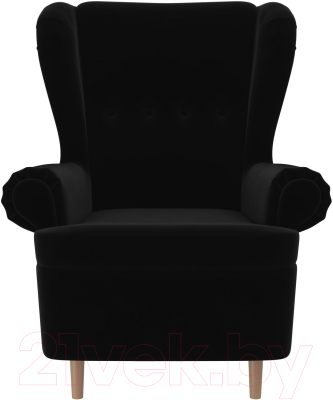 Кресло мягкое Mebelico Торин / 100927 (велюр, черный)