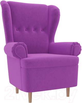 Кресло мягкое Mebelico Торин / 100934 (микровельвет, фиолетовый)