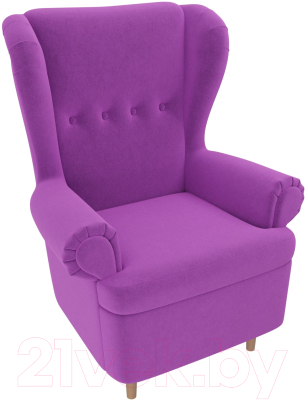 Кресло мягкое Mebelico Торин / 100934 (микровельвет, фиолетовый)