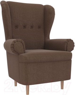 Кресло мягкое Mebelico Торин / 100942 (рогожка, коричневый)