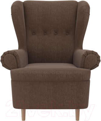 Кресло мягкое Mebelico Торин / 100942 (рогожка, коричневый)