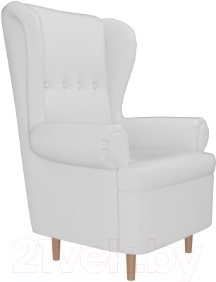 Кресло мягкое Mebelico Торин / 100945 (экокожа, белый)