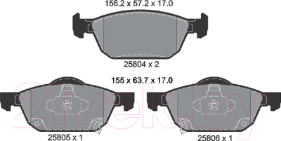Изображение товара Тормозные колодки Textar 2580401
