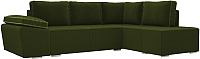 Комплект мягкой мебели Лига Диванов Хавьер правый / 101253 (микровельвет зеленый) - 
