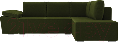 Комплект мягкой мебели Лига Диванов Хавьер правый / 101253 (микровельвет зеленый)