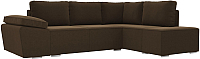 Комплект мягкой мебели Лига Диванов Хавьер правый / 101255 (микровельвет коричневый) - 