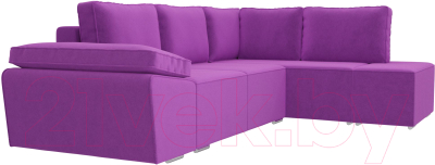 Комплект мягкой мебели Лига Диванов Хавьер правый / 101256 (микровельвет фиолетовый)