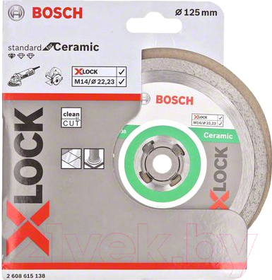 Отрезной диск алмазный Bosch X-lock 2.608.615.138
