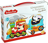 

Развивающая игрушка Десятое королевство, Шнуровки и липучки. Паровозик / 02926