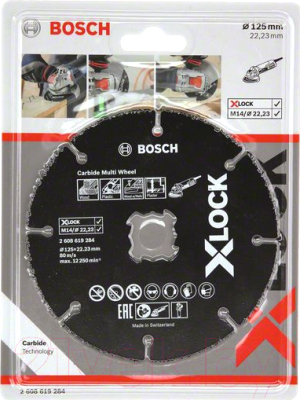 Отрезной диск Bosch X-lock 2.608.619.284