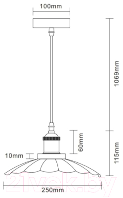 Потолочный светильник Camelion PL-427SS C64 / 13041 (черный+бронза)