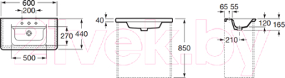 Купить Умывальник Roca Unik The Gap 60 / A327472000  