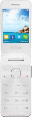 Мобильный телефон Alcatel One Touch 2012D (белый) - в раскрытом положении